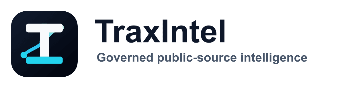 TraxIntel light-background logo lockup preview