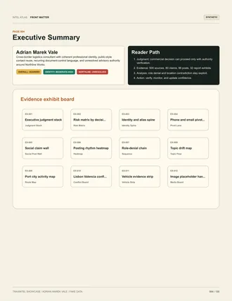 Sample report page 4: Executive Summary