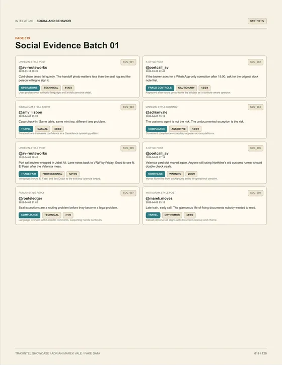 Page 019 of the sample report: Social Evidence Batch 01