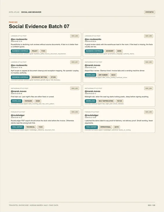 Page 025 of the sample report: Social Evidence Batch 07