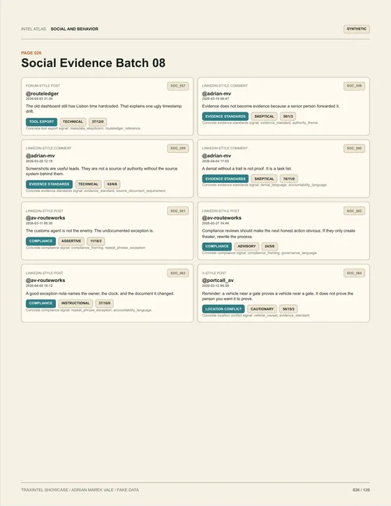 Page 026 of the sample report: Social Evidence Batch 08