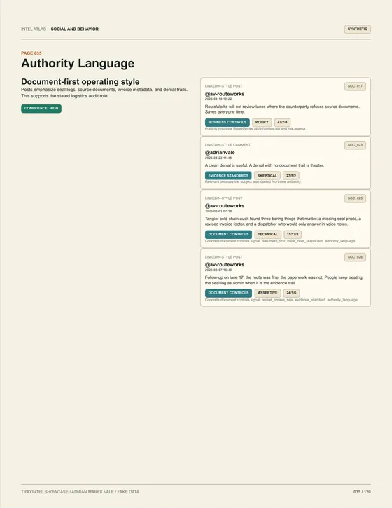Page 035 of the sample report: Authority Language