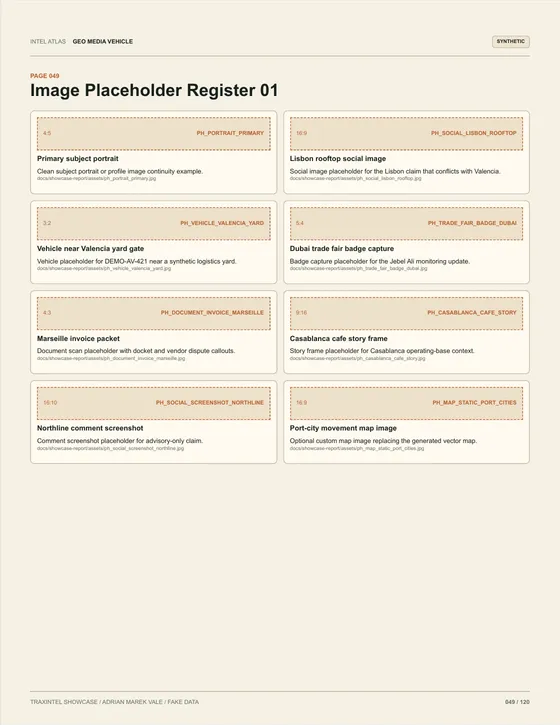 Page 049 of the sample report: Image Placeholder Register 01