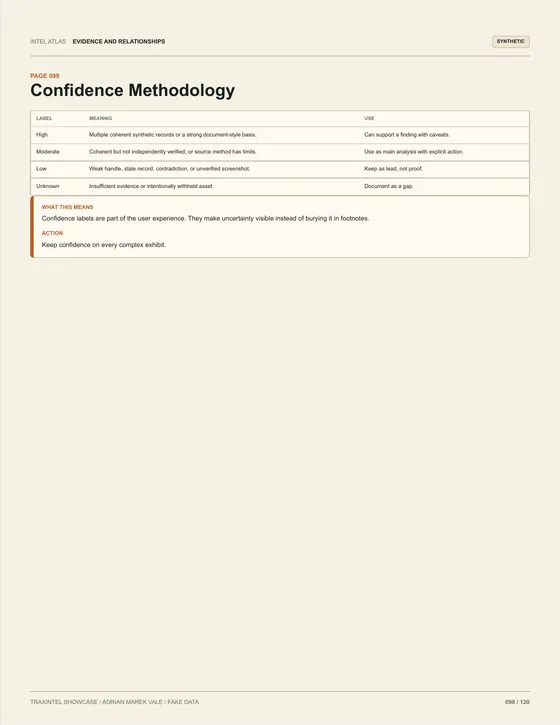 Page 098 of the sample report: Confidence Methodology
