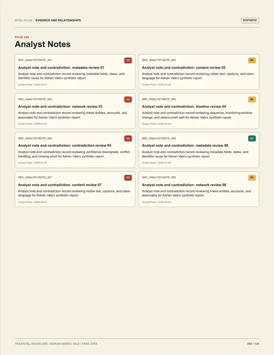 Page 099 of the sample report: Analyst Notes